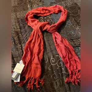 Echo design 85th anniversary burnt orange scarf, NWT!!